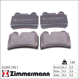 ZIMMERMANN Bremsbeläge 24097.170.1