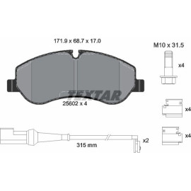 Bremsbelagsatz Ford P. Transit Custom 12-/Transit 14 2560201