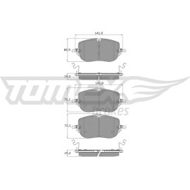 TOMEX brakes Bremsbelagsatz, Scheibenbremse TX 60-52