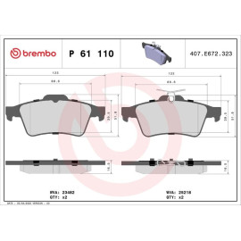 BREMBO Bremsklötze VA P 61 110