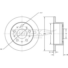 TOMEX brakes Bremsscheibe TX 71-38