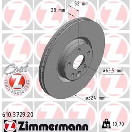 ZIMMERMANN Bremsscheibe 610.3729.20