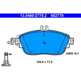 Bremsbelagsatz Db P. W176/W246/X156 11 13.0460-2779.2