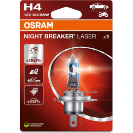 H4 12V 60/55W P43t NIGHT BREAKER LASER +150% 1 Stück