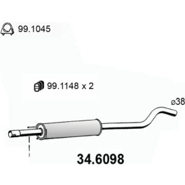 Mittelschalldämpfer 34.6098