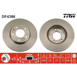 TRW Bremsscheibe Mazda S. 6 DF4386 TRW Bremsscheibe Mazda S. 6 DF4386