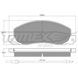 TOMEX brakes Bremsbelagsatz, Scheibenbremse TX 11-65
