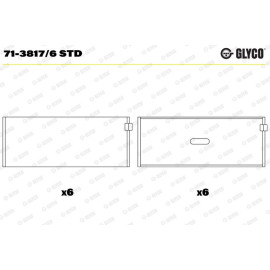 PLEUELLAGER 71-3817/6 STD