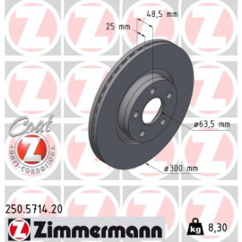 ZIMMERMANN Bremsscheibe 250.5714.20