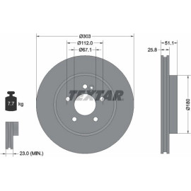Bremsscheibe Db P. M (W163) 2.3I-4.3I 02/98-06/05 92089905