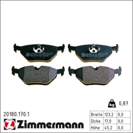 ZIMMERMANN Bremsbeläge 20180.170.1 ZIMMERMANN Bremsbeläge 20180.170.1