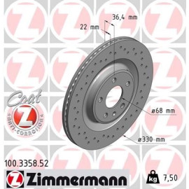 12 481 058 Sport Bremsscheibe HA Sport 100.3358.52 12 481 058 Sport Bremsscheibe HA Sport 100.3358.52