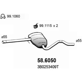 Mittelschalldämpfer 58.6050