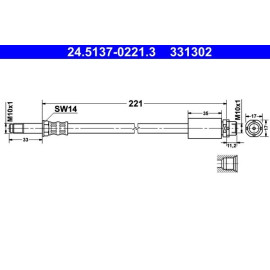 Bremsschlauch 24.5137-0221.3