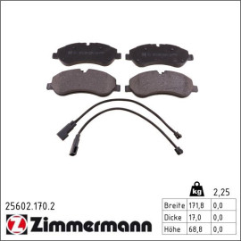 ZIMMERMANN Bremsbeläge 25602.170.2
