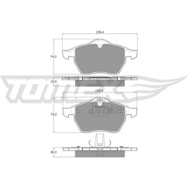 TX 12-25 TOMEX brakes Bremsbelagsatz, Scheibenbremse TX 12-25