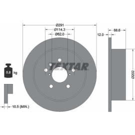 Textar Bremsscheibe 92144203 Textar Bremsscheibe 92144203