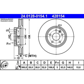Bremsscheibe Volvo P. S60/S80/V60/V70/Xc70 07 24.0128-0154.1 Bremsscheibe Volvo P. S60/S80/V60/V70/Xc70 07 24.0128-0154.1