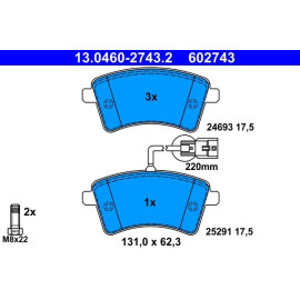 Bremsbelagsatz Renault P. Kangoo 1.2-1.6 08 13.0460-2743.2