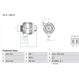 Lichtmaschine 0 986 049 550