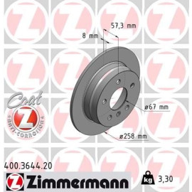 Zimmermann Bremsscheibe 400.3644.20