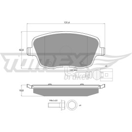 TOMEX brakes Bremsbelagsatz, Scheibenbremse TX 13-591