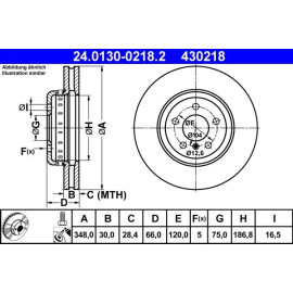 Bremsscheibe Bmw S. 5 (F10/F11) 10 24.0130-0218.2 Bremsscheibe Bmw S. 5 (F10/F11) 10 24.0130-0218.2