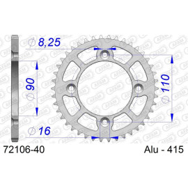AFAM Kettenrad ALU 40 Zähne 72106-40