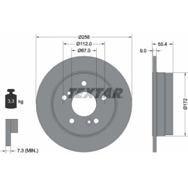 Textar Bremsscheibe 92059503 Textar Bremsscheibe 92059503