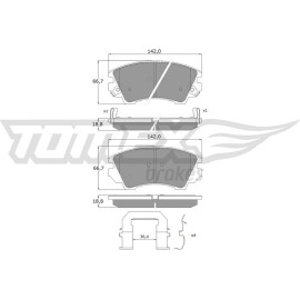 TOMEX brakes Bremsbelagsatz, Scheibenbremse TX 16-34