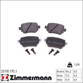 ZIMMERMANN Bremsbeläge 25110.175.1