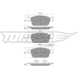 TOMEX brakes Bremsbelagsatz, Scheibenbremse TX 16-46
