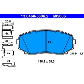 Bremsbelagsatz Mazda P. Cx-7/Cx-9 07 13.0460-5606.2