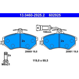 ATE Bremsbelagsatz 13.0460-2925.2 ATE Bremsbelagsatz 13.0460-2925.2