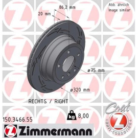 ZIMMERMANN Bremsscheibe 150.3466.55 ZIMMERMANN Bremsscheibe 150.3466.55