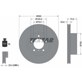 Bremsscheibe Bmw S. 1/3/Z4 03 92137705