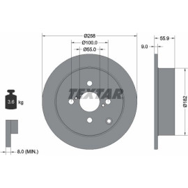 Textar Bremsscheibe 92126103 Textar Bremsscheibe 92126103