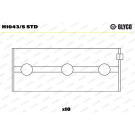 GLYCO Kurbelwellenlager H1043/5 STD