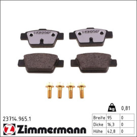 ZIMMERMANN Bremsbeläge 23714.965.1