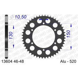 AFAM Kettenrad ALU 46 Zähne 13604-46