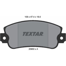 Textar Bremsbelagsatz 2095005 Textar Bremsbelagsatz 2095005