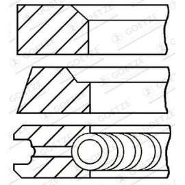 GOETZE ENGINE Kolbenringsatz 08-849000-00