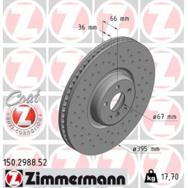 ZIMMERMANN Bremsscheibe 150.2988.52 ZIMMERMANN Bremsscheibe 150.2988.52