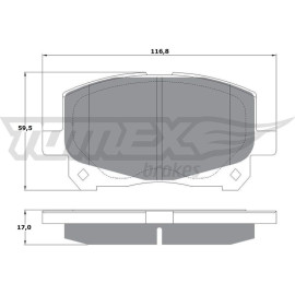 TOMEX brakes Bremsbelagsatz, Scheibenbremse TX 16-11