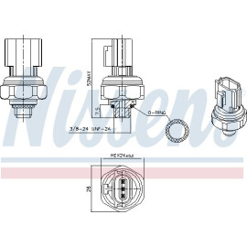 NISSENS Druckschalter, Klimaanlage 301077