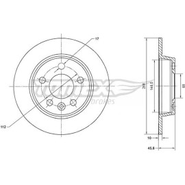 TOMEX brakes Bremsscheibe TX 70-16