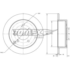 TOMEX brakes Bremsscheibe TX 73-36