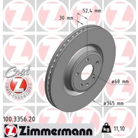 ZIMMERMANN Bremsscheibe 100.3356.20