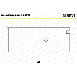 GLYCO Pleuellager 01-4154/4 0.25mm