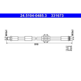 ATE Bremsschlauch 24.5104-0485.3 ATE Bremsschlauch 24.5104-0485.3